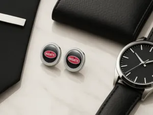 Bugatti Manschettenknöpfe Herren Premium Drift Robust Stilvoll